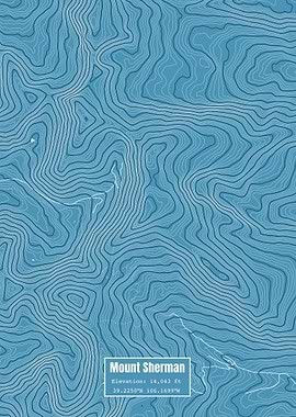 Mt Sherman Topo Map Blue