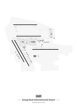 George Bush Airport Map