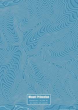 Mt Princeton Topo Map Blue
