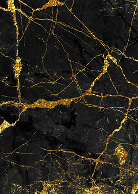 Black Gold Marble 06