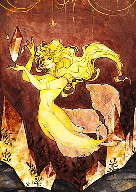 Crystal Lemon Gold Mermaid