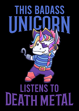 Death Metal Unicorn Pirate
