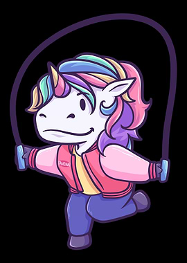 Unicorn jumping rope Sport