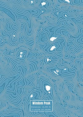 Windom Peak Topo Map Blue