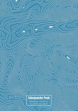 Tabeguache Peak Map Blue