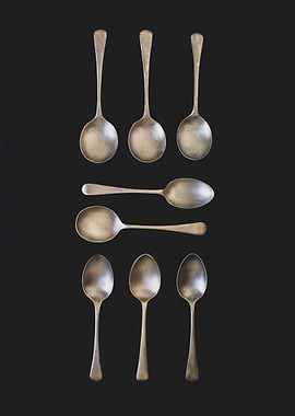 Antique silver spoons