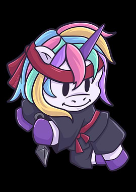 Unicorn Ninja horse gift U