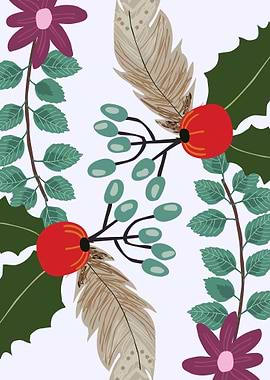 colorful minimalist flower