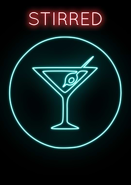 Stirred Martini Neon Sign