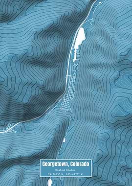 Georgetown CO Map Blue