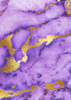 Purple Gold Marble 06
