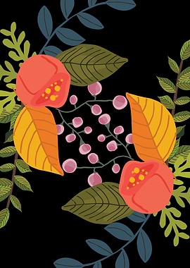 colorful minimalist flower