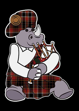 Rhinoceros Playing Bagpipe