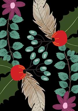 colorful minimalist flower