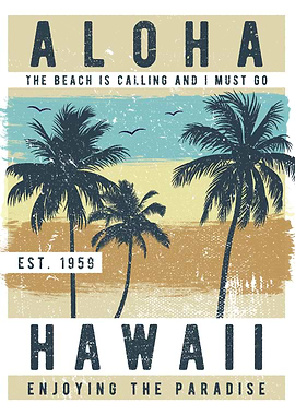 Aloha Hawaii Retro Travel