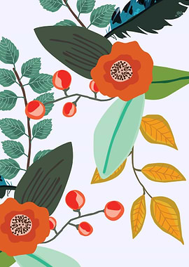 colorful minimalist flower