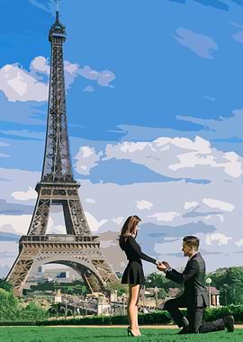 Love at the Eiffel Tower