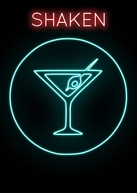Shaken Martini Neon Sign