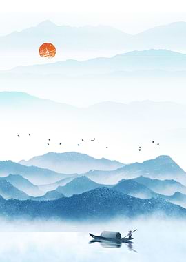 ink landscape painting