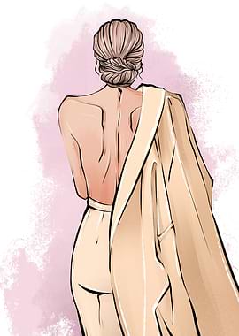 Jacket girl beauty art