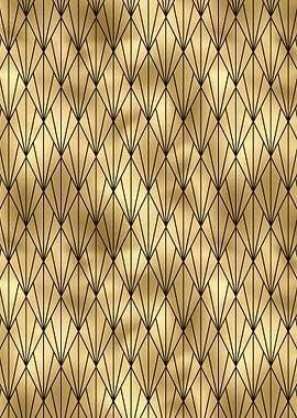 Rauten Muster gold schwarz