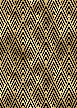 Dreiecke Gold schwarz