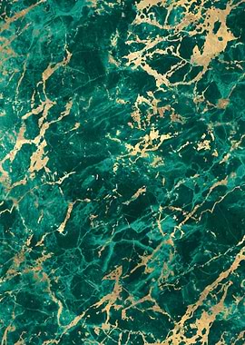Teal Gold Marble 10