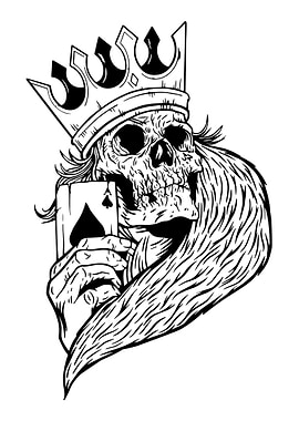 Skull king with ace Poker