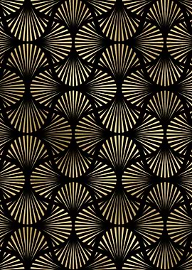 Blaetter Formen in Gold