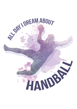 Handball with saying