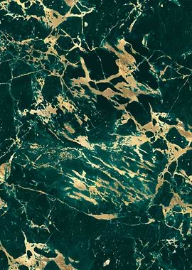 Teal Gold Marble 04