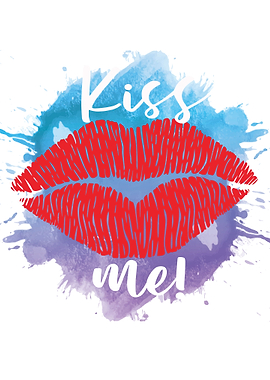 Kiss ME rote Lippen Mund