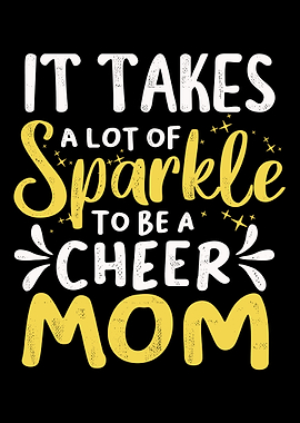 Cheer mom with sparkle
