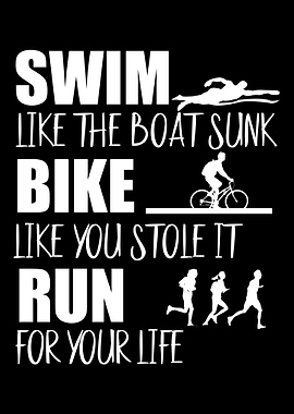 Swim Bike Run Triathlon At