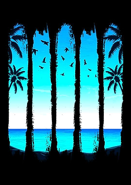 Cool Funny Graphic Beach