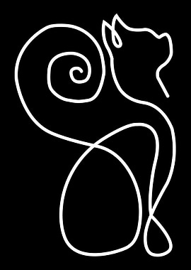 Line Art Cat