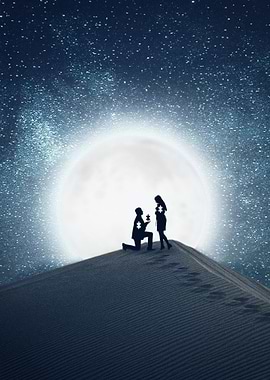 You Complete Me Heart Moon