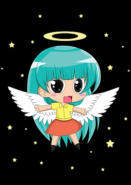 Chibi Girl Angel Wings