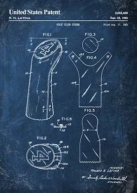 1962 golf club cover