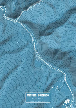 Minturn CO Topo Map Blue