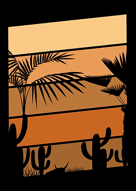 Vintage Desert Cactuses