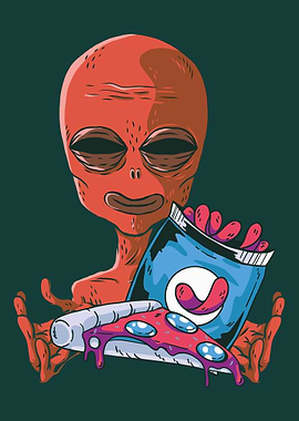 Snack Alien Chips Pizza