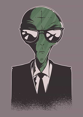 Trendy Alien in a suit