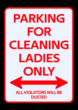Housekeeper Parking sign