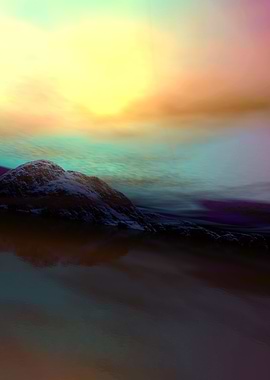 Sunset in the Mountain