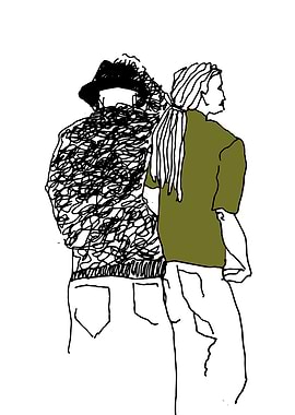 Two friends at airport