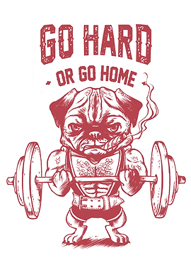 Strong Pug Weightlifting