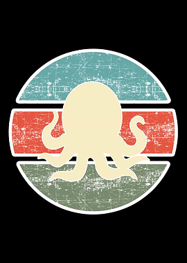 Retro Style Octopus