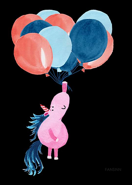 Unicorn balloons mythical