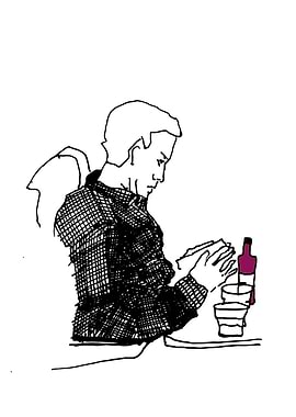 Guy reading at plane